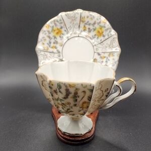 Vintage Yellow Rose Teacup and Saucer